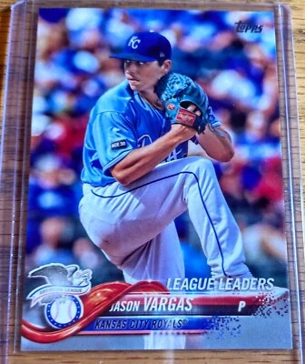 2018 Topps Series 1 Base # 327 Jason Vargas - Kansas City Royals LL - Image 1 of 2