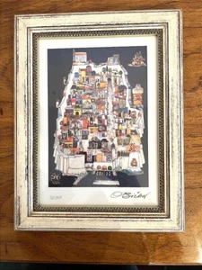 Jovan Obican Framed Wall Art Print 18/1000 Hebrew Judaica 13.5" Signed - Picture 1 of 12