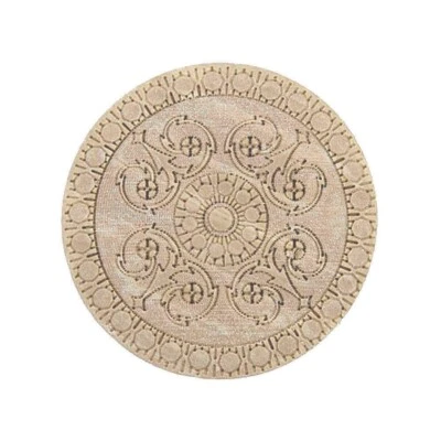 BROWN WOOD LOOK MANDALA SHANK BUTTONS Sizes 18mm and 23mm - Image 1 of 2