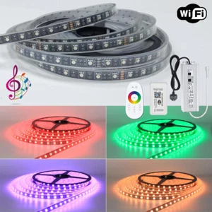 Tira de luz LED RGB negra de 100 ~ 150 pies 60 LEDs/M impermeable 12 V - Imagen 1 de 15