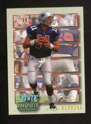 1993 Drew Bledsoe Rookie Card New England Patriots Pro Set Power Prospects #PP1 - Image 1 of 2