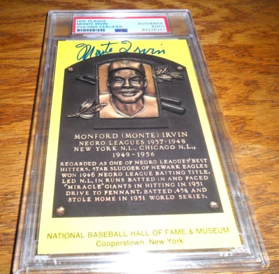Monte Irvin Giants Signed PSA/DNA Certified Hall of Fame Postcard Autograph HOF - Image 1 of 3
