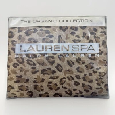 Lauren SPA Ralph Lauren KING Leopardo Sábana Plana Marrón Desierto Retiro Orgánico Nuevo Foto 1 de 4