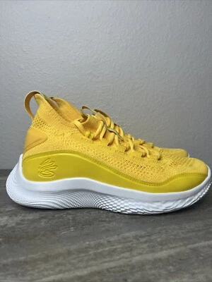 Under Armour Curry 8 Smooth Butter Flow 2021 Yellow Sneaker Youth 5 - Image 1 of 4