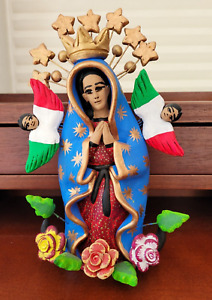 Drapeau mexicain étoiles Vierge de Guadalupe Mexique Estela Aguilar Oaxaca Concepcion