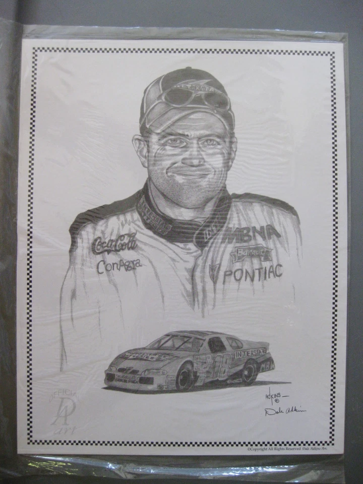 BOBBY LABONTE #18 BATERIAS INTERESTADUAIS IMPRESSÃO DALE ADKINS 11x14 PLÁSTICO SELADO  - Imagem 1 de 1