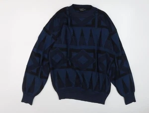 Generra Collection Men's Blue Geometric Pullover L - Picture 1 of 12