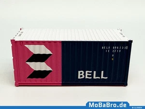 Blauer violetter 20ft Container "Bell" Epoche 4 in 1:87 (H0) - Picture 1 of 5