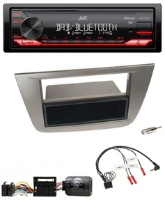 JVC DAB Lenkrad Bluetooth USB Autoradio für Seat Toledo Altea 2004-2009 anthrazi - Bild 1 von 9