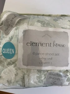 Vintage Wash Element House 6 Piece Sheet Set-Opened But Never Used - Picture 1 of 3