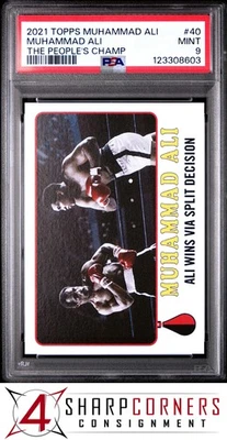 2021 TOPPS MUHAMMAD ALI THE PEOPLE'S CHAMP #40 MUHAMMAD ALI HOF POP 1 PSA 9 - Image 1 of 3