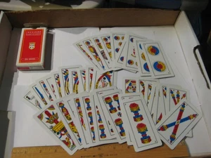 Vintage 40 Trevisane Plastificate Playing Cards Dal Negro 114 Italy - Picture 1 of 5