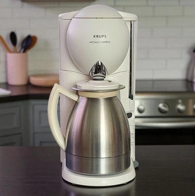 KRUPS Aroma Control Coffee Maker Stainless Thermal Carafe 10 Cup Model 229 WHITE - Image 1 of 4