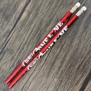 Raising Cane’s Chicken Fingers Promo 2 Pencils Red Holographic One Love New - Picture 1 of 6