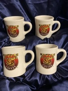 Waffle House Heavy Diner Restaurant Ware Coffee Mug Lot (4) Advertising - Picture 1 of 12