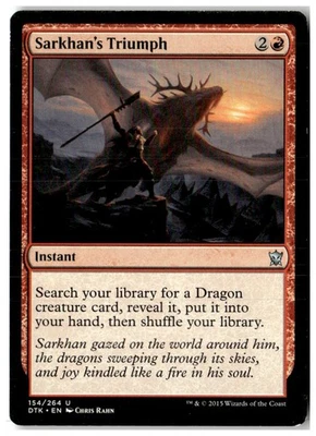 MTG Sarkhan's Triumph - Dragons of Tarkir Heavily Played English - Image 1 of 2
