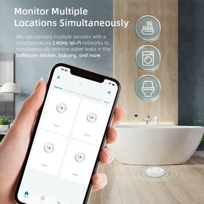 For ZigBee Wireless Water Leak Detector for Home Flood Alarm and Sensor - Image 1 of 4