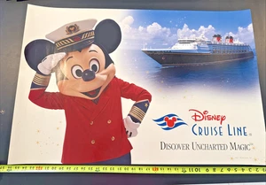 Póster de viaje vintage de Disney Cruise Line Capitán Mickey Mouse en barco 36" x 24" - Imagen 1 de 8
