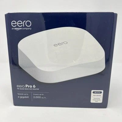 New *Sealed* eero Pro 6 Tri Band K010001 Tri-Band Mesh WIFI Router - Image 1 of 4