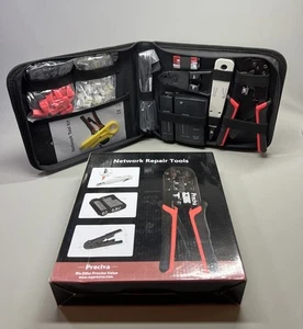 RJ45 Crimpatrice Tool Kit RJ11 CAT5 CAT6 Crimpatrice Rete LAN Cavo Tester Riparazione - Foto 1 di 17