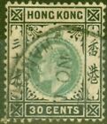 Hong Kong 1904 30c Dull Green & Black SG84 Good Used