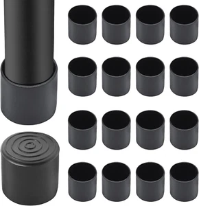 16 Pcs Chair Leg Caps 1-1/2 Inch for 1.5" Round Feet Rubber Non-Slip Tips Kit - Picture 1 of 7