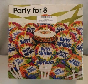 Creative Converting Complete Happy Birthday Party For 8 Place Settings + Extras - Picture 1 of 3