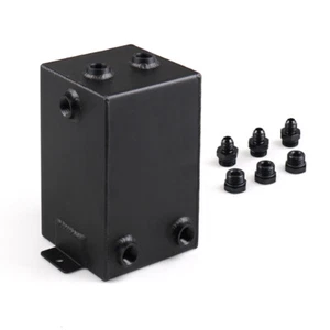 Tanque de sobretensión de combustible de aluminio universal 3L AN6 sistema de olla giratoria lata de captura de aceite negro - Imagen 1 de 7