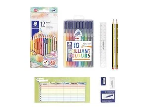STAEDLER Schreibset | Buntstifte Filstifte Bleistifte Lineal Radierer Anspitzer - Bild 1 von 7