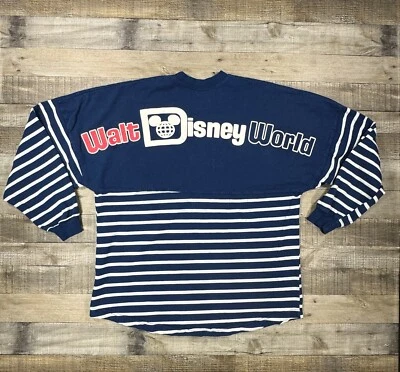 Disney Spirit Jersey Womens Medium Blue Patriotic Walt Disney World Sweater Top Foto 1 de 4