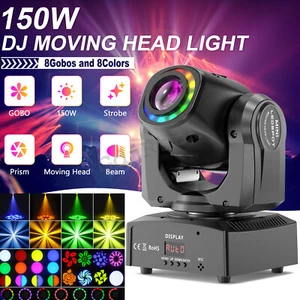 150W RGBW Moving Head Stage Lighting LED Beam DJ Disco Light With Remote - Picture 1 of 11