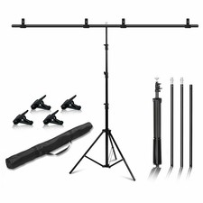 T-shape Backdrop Stands Support Studio Background Frame Bag Clamps Photography S
