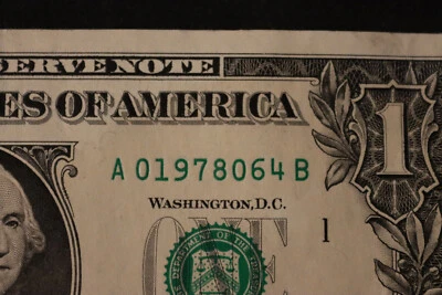[JUNE 4, 1978] ONE DOLLAR FANCY BIRTHDAY NOTE  SN A 01978064 B - Image 1 of 3