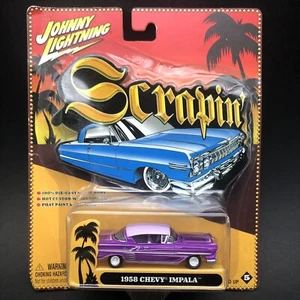 Johnny Lightning Scrapin' 58 1958 Chevy Impala lila Diecast Lowrider Auto 1/64 - Bild 1 von 10