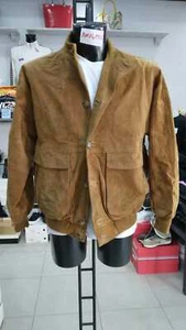 Jacke JAMES DILLON Leder Man Brown Vintage Gr. M MON1419LZ - Picture 1 of 9