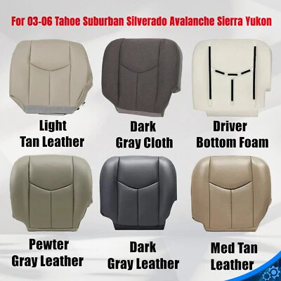 For 2003 2004 2005 2006 GMC Sierra 1500 2500 3500 Replacement Bottom Seat Cover - Image 1 of 4
