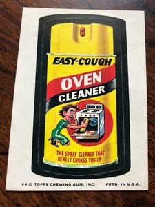 Topps Wacky Packages EASY COUGH OVEN CLEANER 1974, 9th Series