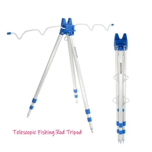Telescopic Fishing Rod Tripod Rod Pod Stand Rest for Sea Beach Portable Bracket - Picture 1 of 8