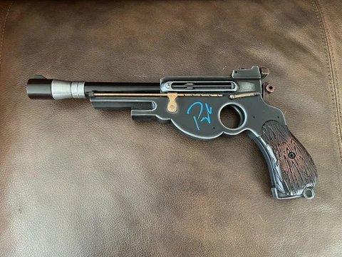 PEDRO PASCAL SIGNED MANDALORIAN 3D BLASTER AUTO BECKETT BAS COA RARE LOOK Cover