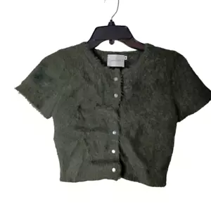 Which We Want Damen weiche flauschige Forrest grüne Strickjacke M Medium - Bild 1 von 3