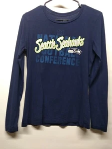 NFL women's Shirt Long Sleeve Blue Size Medium 018 - Picture 1 of 4