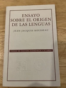 Ensayo Sobre El Origen De Las Lenguas Jean Jacques 1934-2004 Paperback - Picture 1 of 7