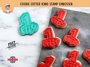 Number One 1st Birthday Cookie Cutter Icing Stamp Embosser - Picture 1 of 2