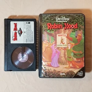 Walt Disney Robin Hood Beta Betamax Video Cassette Tape Black Diamond Disney's - Bild 1 von 18