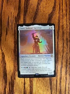 FOIL TAZRI, STALWART SURVIVOR mtg - March of The Machine Aftermath Rare - Picture 1 of 2
