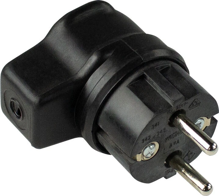 AS - SCHWABE Vollgummi Winkelstecker Schutzkontakt max. 2.5mm² 230V 16A IP44