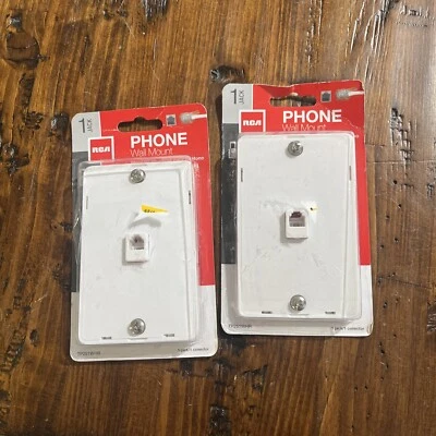 (2) Montaje/conector modular de pared para teléfono RCA TP251WH (blanco) - Envío gratuito Foto 1 de 2