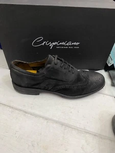 Crispiniano Zapato Hombre Talla Eu 42 Inglesina En Ante Negro CR04 - Imagen 1 de 7