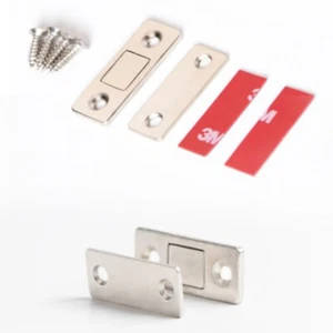 Juego de 2 puertas correderas de succión invisibles ultrafinas magnéticas para armario - Imagen 1 de 9