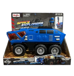 Space Explorer 6x6 Rover w/Spaceman Figurine, Blue 9" Scale Diecast Model Car - Picture 1 of 1
